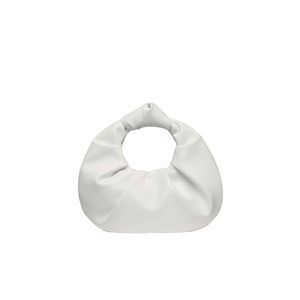 Ruched Pu Leather Evening Clutch Purse Trendy Small Hobo Handbag T_T